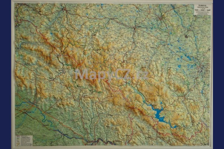 Šumava - plastická mapa 100 x 75 cm