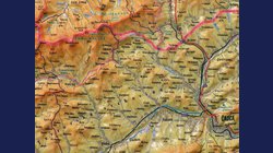 Beskydy 1:100 000 - plastická mapa 100 x 75 cm s 2 lištami