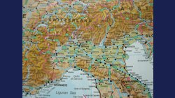 Evropa fyzická - nástěnná mapa 136 x 100 cm laminovaná s 2 lištami