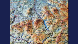 Beskydy - plastická mapa 27 x 20 cm