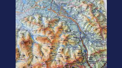 Beskydy - plastická mapa 27 x 20 cm