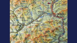 Beskydy - plastická mapa 27 x 20 cm