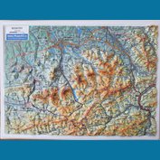 Beskydy - plastická mapa 27 x 20 cm