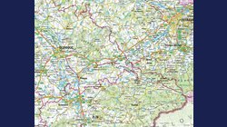 ČR silniční - nástěnná mapa 124 x 79 cm