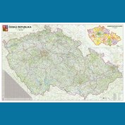 ČR silniční - nástěnná mapa 165 x 105 cm