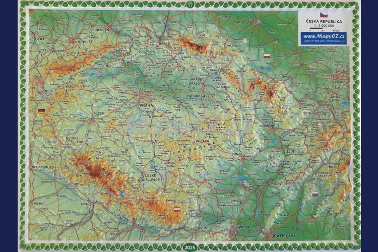 ČR - plastická mapa 27 x 20 cm