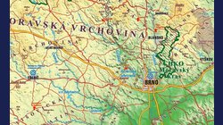 ČR obecně zeměpisná nástěnná mapa 200 x 140 cm, laminovaná s očky