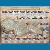 Československé motocykly 1918 - 1992, stolní mapa 60 x 45 cm