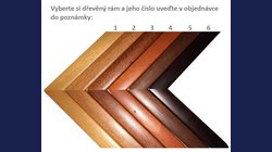 Vyberte si ten pravý odstín dřevěného rámu na vaši mapu