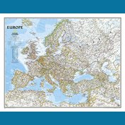 Evropa National Geographic Classic - nástěnná mapa 118 x 92 cm
