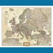 Evropa National Geographic Executive - nástěnná mapa 117 x 92 cm