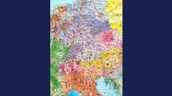 Evropa spediční - nástěnná mapa 100 x 135 cm, lamino + 2 lišty