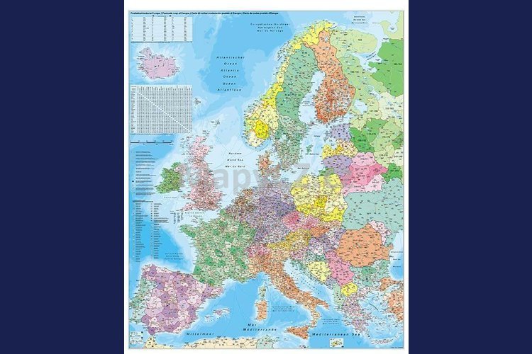 Evropa spediční - nástěnná mapa 100 x 135 cm, lamino + 2 lišty