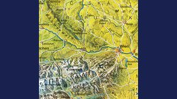 Evropa panoramatická - nástěnná mapa 105 x 150 cm, lamino + 2 lišty