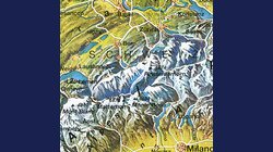 Evropa panoramatická - nástěnná mapa 105 x 150 cm, lamino + 2 lišty