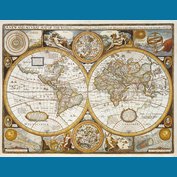 Antický svět - nástěnná mapa 90 x 70 cm, lamino + stříbrný hliníkový rám