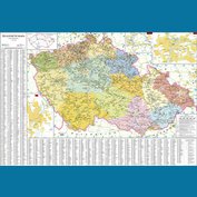 Česká republika železniční - nástěnná mapa 113 x 83 cm, lamino + stříbrný hliníkový rám