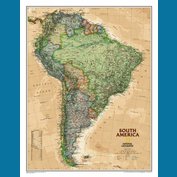 Jižní Amerika National Geographic Executive - nástěnná mapa 60 x 80 cm, lamino + lišty