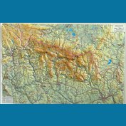 Krkonoše - plastická mapa 90 x 62 cm