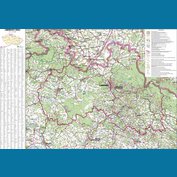 Liberecký kraj - nástěnná mapa 130 x 95 cm, lamino + stříbrný hliníkový rám