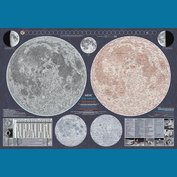 Měsíc - nástěnná mapa 113 x 83 cm, lamino + lišty