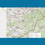 Zlínský kraj - nástěnná mapa 150 x 95 cm, lamino + stříbrný hliníkový rám