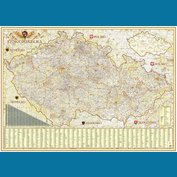 Česká republika Exclusive - nástěnná mapa 140 x 100 cm, lamino + 2 lišty