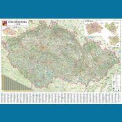 Česká republika silniční obří - nástěnná mapa 200 x 132 cm