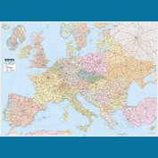Evropa silniční velká - nástěnná mapa 156 x 114 cm