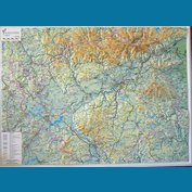 Karlovarský kraj - plastická mapa 100 x 75 cm v dřevěném rámu