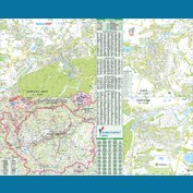 Karlovarský kraj - nástěnná mapa 130 x 106 cm, lamino + lišty