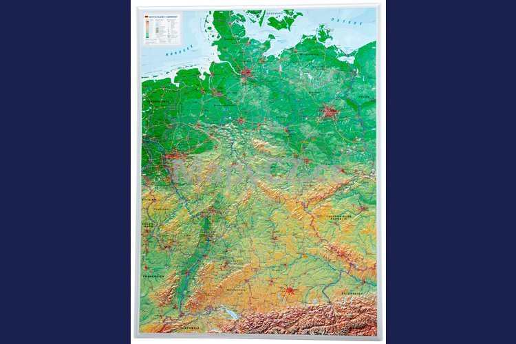 Německo - plastická mapa 60 x 80 cm