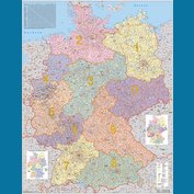 Německo spediční - nástěnná mapa 100 x 140 cm, lamino + lišty