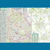 Olomoucký kraj - nástěnná mapa 130 x 92 cm, lamino + stříbrný hliníkový rám