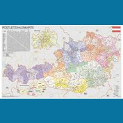Rakousko spediční - nástěnná mapa 100 x 70 cm, lamino + 2 lišty