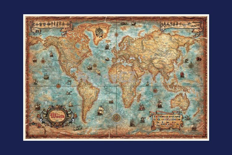 Svět RAY WORLD - ilustrovaná nástěnná mapa 136 x 92 cm