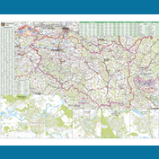 Pardubický kraj - nástěnná mapa 130 x 97 cm, lamino + lišty