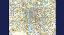 Praha - obří nástěnná mapa 200 x 150 cm