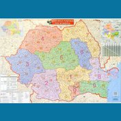 Rumunsko spediční - nástěnná mapa 140 x 100 cm laminovaná s 2 lištami