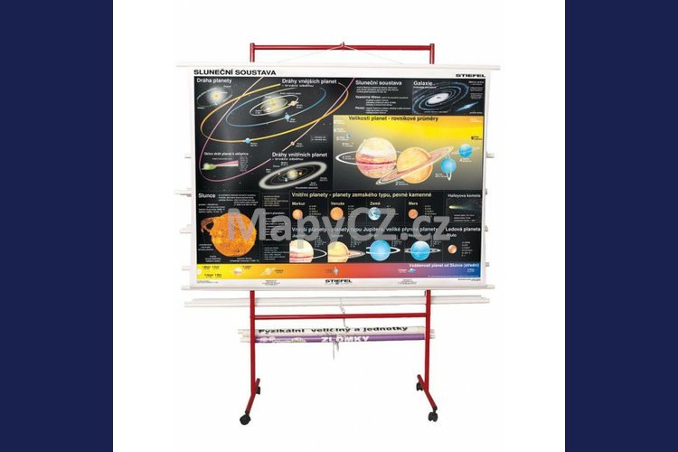 Stojan na mapy - odkládací - červená barva