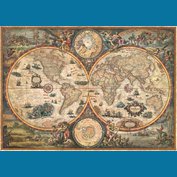 Svět RAY WORLD Vintage - nástěnná mapa 136 x 92 cm