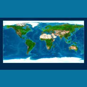 Svět satelitní den/noc - oboustranná nástěnná mapa 140 x 90 cm, laminovaná s 2 lištami