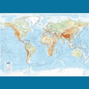 Svět zeměpisný v češtině - nástěnná mapa 136 x 96 cm, lamino + 2 lišty